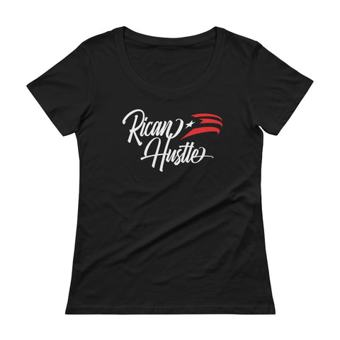 Rican Hustle | Ladies' Scoopneck T-Shirt