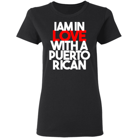 In Love with a Rican Ladies' 5.3 oz. T-Shirt