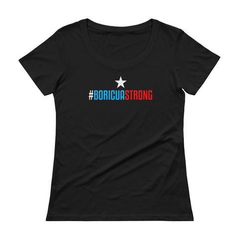 Boricua Strong | Ladies' Scoopneck T-Shirt