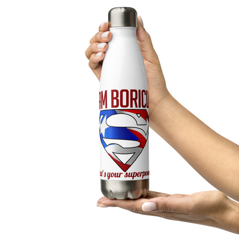 Boricua Superpower | Stainless Steel Water Bottle